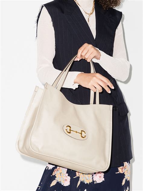 gucci white horsebit bag|Gucci Horsebit 1955 tote bag.